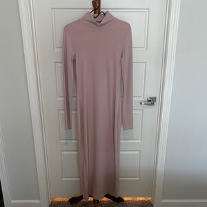 FP Beach Elegant Long Sleeve Pink Dress